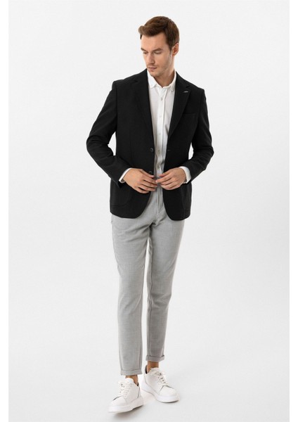 Siyah Regular Fit Mono Yaka 6 Drop Ceket fiyatları