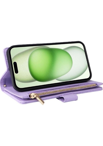 IPhone 15 Için Flip Case Darbeye Kart Yuvaları Cüzdan Kayış (Yurt Dışından) fırsatları
