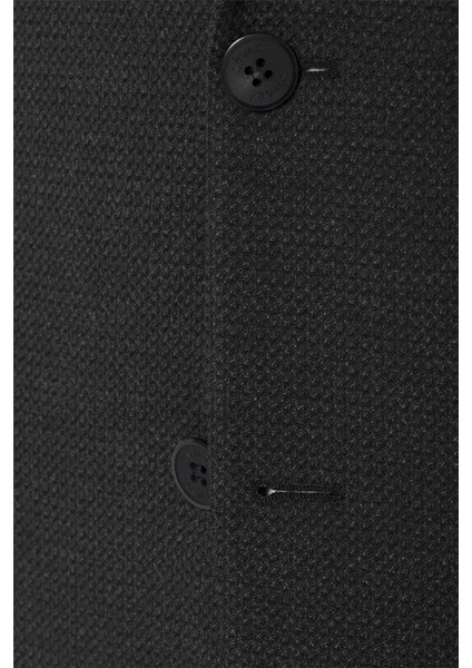 Siyah Regular Fit Armürlü Sivri Yaka 4 Drop Ceket modelleri
