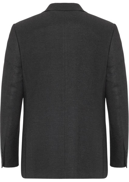 Siyah Regular Fit Armürlü Sivri Yaka 4 Drop Ceket indirimleri