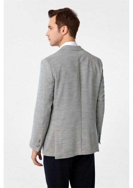 Antrasit Regular Fit Desenli Sivri Yaka 6 Drop Ceket indirimleri