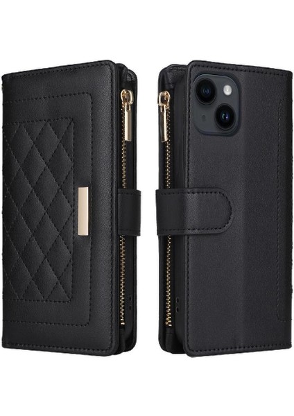 IPhone 14 Için Flip Case Artı Kayış Cüzdan Kart Yuvaları Darbeye (Yurt Dışından)