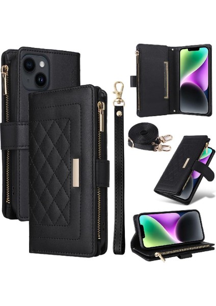 IPhone 14 Için Flip Case Artı Kayış Cüzdan Kart Yuvaları Darbeye (Yurt Dışından) indirimleri