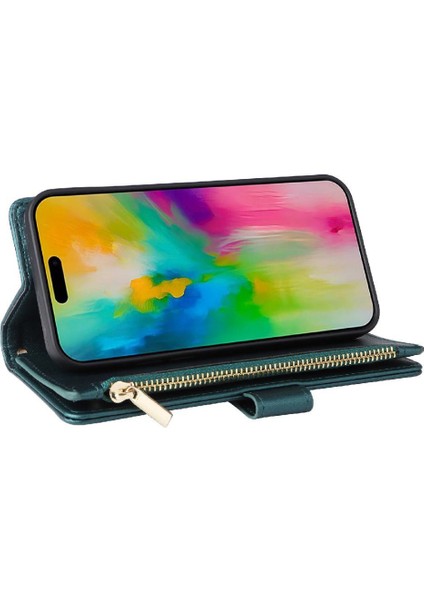 IPhone 16 Için Flip Case Artı Darbeye Cüzdan Kart Yuvaları Kayış (Yurt Dışından)