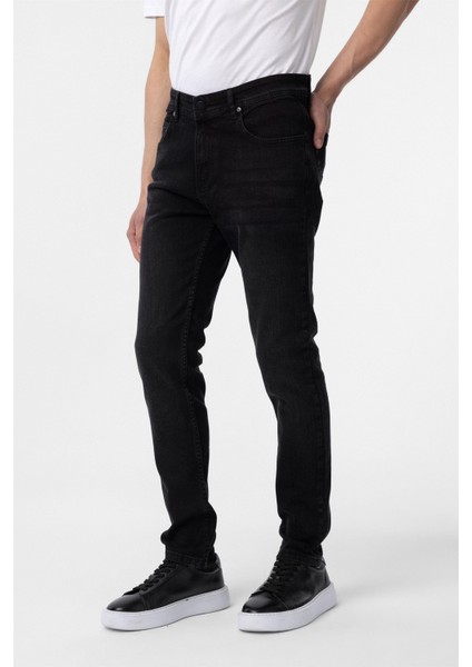 Siyah Süper Slim Fit Düz Pantolon modelleri