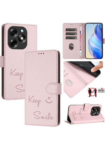 Itel S23 Artı Kart Tutucu Cüzdan Rfıd Engelleme Pu Deri Flıp Için Kılıf (Yurt Dışından)