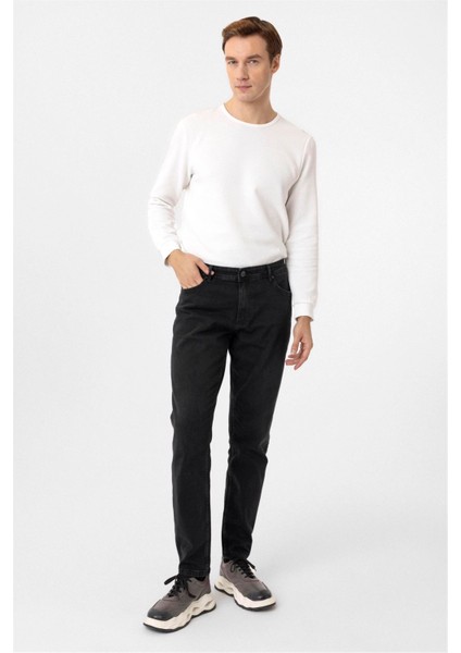 Siyah Regular Denim Pantolon