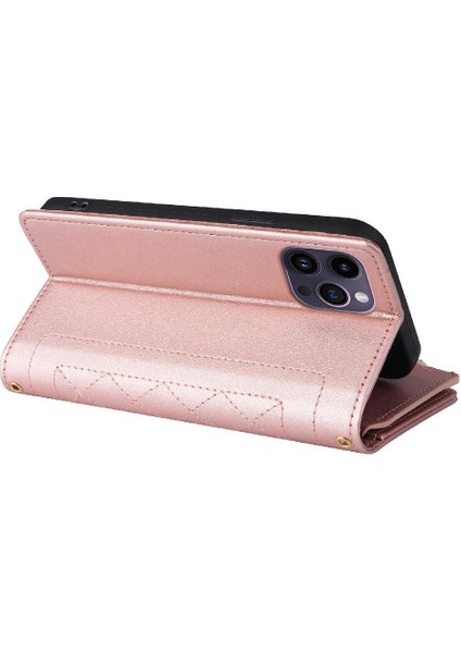 IPhone 14 Için Flip Case Pro Max Darbeye Cüzdan Kayış Kart Yuvaları (Yurt Dışından) indirimleri