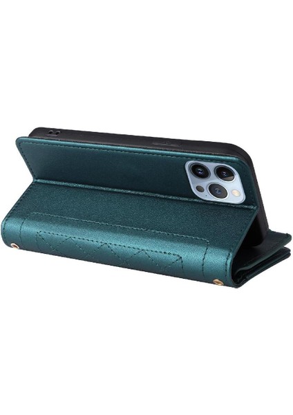 IPhone 13 Için Flip Case Pro Max Kayış Kart Yuvaları Cüzdan Darbeye (Yurt Dışından)