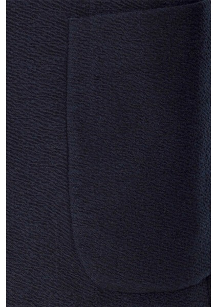 Lacivert Regular Fit Desenli Mono Yaka 4 Drop Ceket modelleri