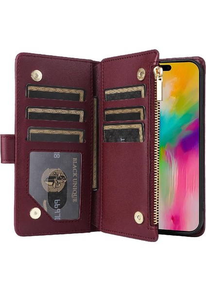 IPhone 16 Için Flip Case Pro Max Kayış Darbeye Cüzdan Kart Yuvaları (Yurt Dışından) fiyatları