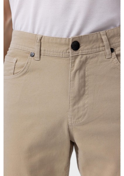 Bej Slim Fit Düz Kanvas Pantolon fırsatları
