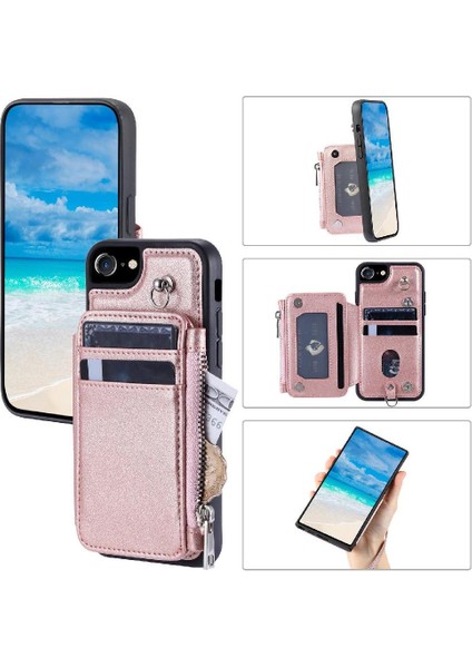 IPhone Se3 Için Cüzdan Durumda/folio Flip Folio Kılıf Kickstand Rfıd Engelleme 3 (Yurt Dışından)