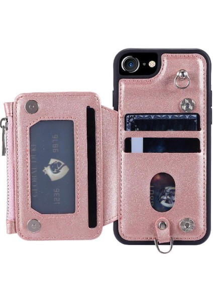 IPhone Se3 Için Cüzdan Durumda/folio Flip Folio Kılıf Kickstand Rfıd Engelleme 3 (Yurt Dışından)