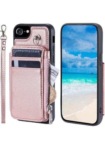 IPhone Se3 Için Cüzdan Durumda/folio Flip Folio Kılıf Kickstand Rfıd Engelleme 3 (Yurt Dışından)