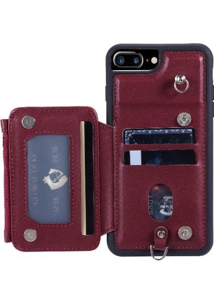 Cüzdan Kılıf IPhone 6 Artı/6s Artı Kickstand Pu Deri Flip Folio Kılıf (Yurt Dışından) fırsatları