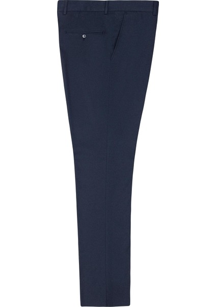 Lacivert Regular Düz Pantolon