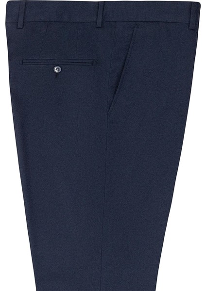 Lacivert Regular Düz Pantolon