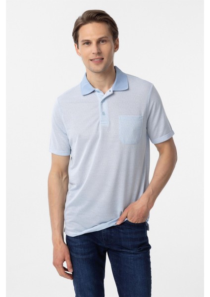 Mavi Regular Armürlü Polo Yaka Tişört