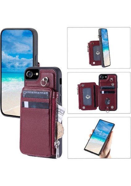 Cüzdan Kılıf IPhone 6/6s Pu Deri 3 Büyük Kart Kickstand Rfıd Flip (Yurt Dışından)