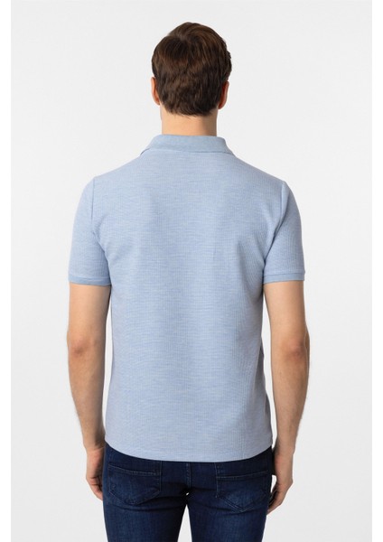 Mavi Slim Fit Armürlü Polo Yaka Tişört indirimleri