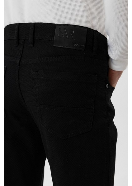 Siyah Regular Armürlü Kanvas Pantolon indirimleri