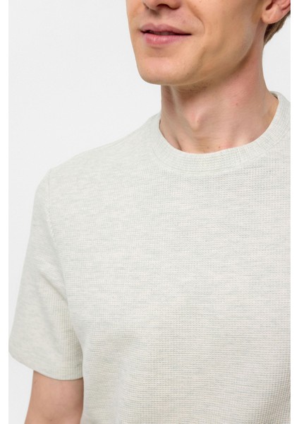 Yeşil Regular Armürlü Bisiklet Yaka Tişört indirimleri