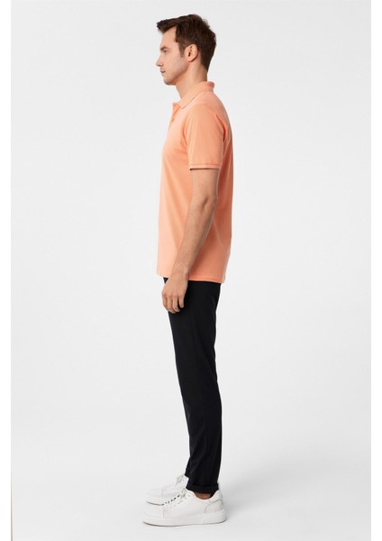 Sütlü Kahve Slim Fit Armürlü Polo Yaka Tişört fırsatları