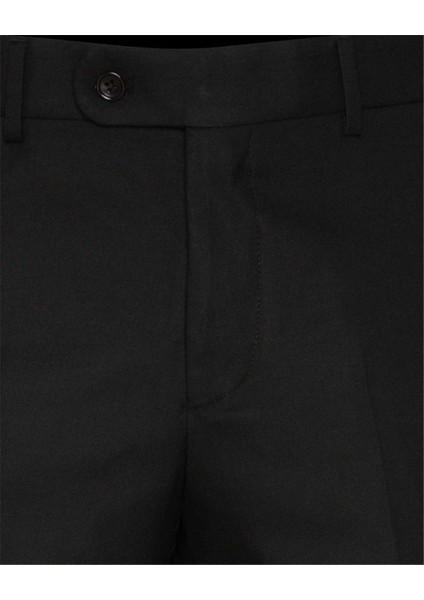 Slim Fit Düz Pantolon Erkekler İçin Siyah Renk Polyester Kumaş 2 Cep fiyatları