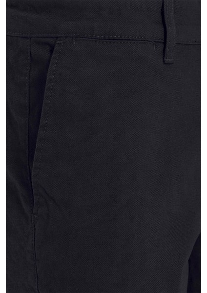 Lacivert Regular Armürlü Pantolon