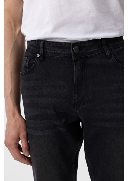 Siyah Regular Denim Pantolon