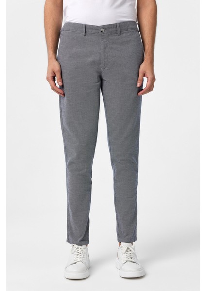 Lacivert Slim Fit Armürlü Kanvas Pantolon fiyatları