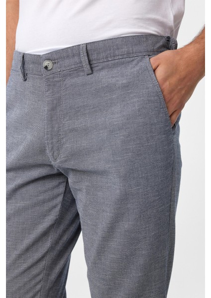 Lacivert Slim Fit Armürlü Kanvas Pantolon fırsatları