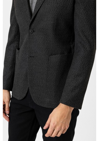Siyah Slim Fit Sivri Yaka 6 Drop Ceket fırsatları