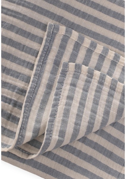 Naturel Battaniye 90X100CM Mavi Kalın Çizgili modelleri