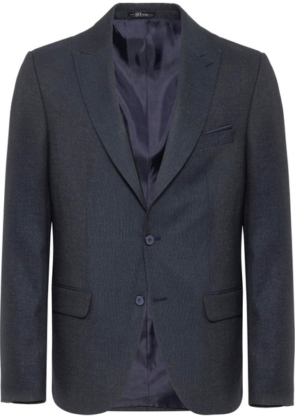 Lacivert Slim Fit Desenli Sivri Yaka 6 Drop Klasik Takım Elbise fiyatları