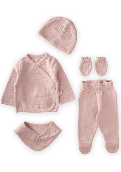 Hastahane Çıkışı Bebek Takımı Pudra Pembe