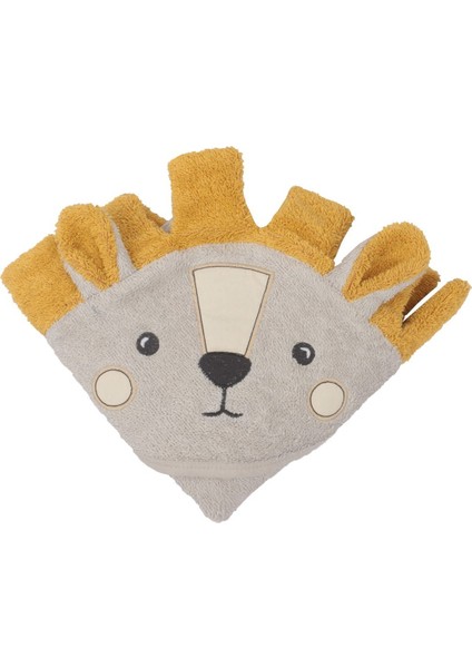 Aslan Figürlü Bebek Havlu 75x75 cm Gri modelleri