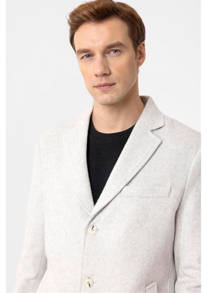 Gri Slim Desenli Mono Yaka Kaban fırsatları