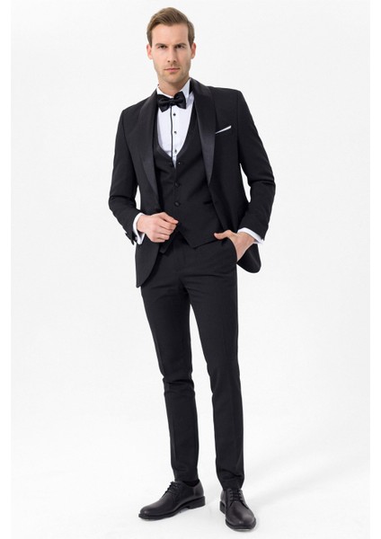 Siyah Slim Fit Armürlü 6 Drop Smokin & Damatlık fırsatları