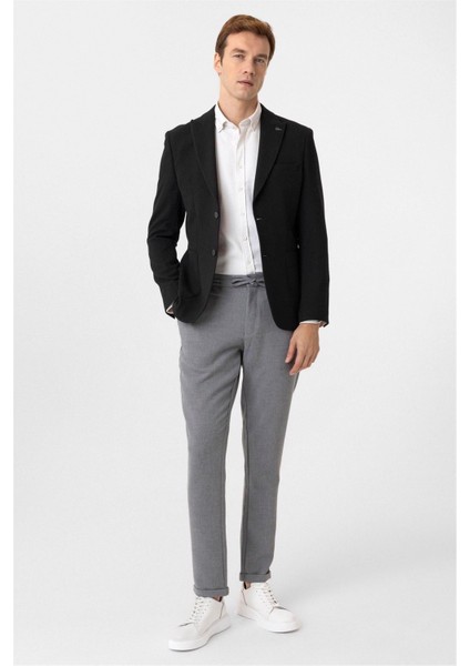 Siyah Slim Fit Sivri Yaka 6 Drop Ceket modelleri