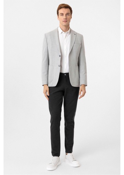 Gri Slim Fit Sivri Yaka 6 Drop Ceket fiyatları
