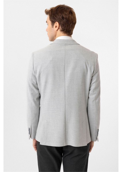 Gri Slim Fit Sivri Yaka 6 Drop Ceket indirimleri