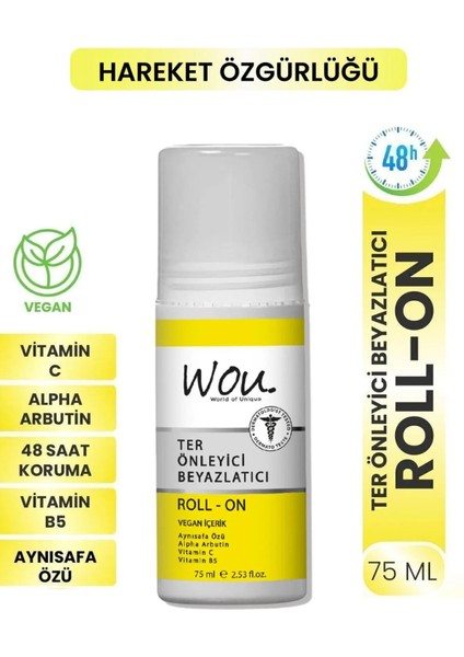 Roll-On Unisex Deodorant 75 ml (3 Lü Set)
