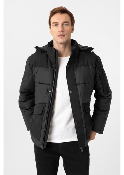 Siyah Slim Kapitone Mont fiyatları