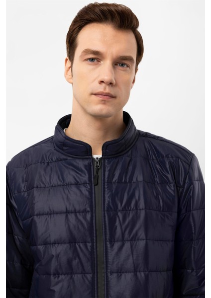 Lacivert Slim Kapitone Mont fırsatları
