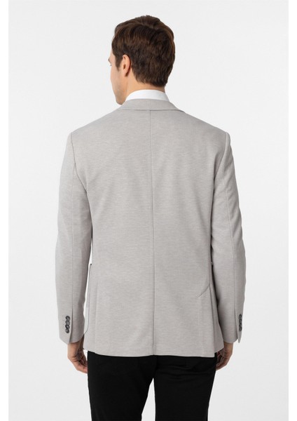 Gri Slim Fit Armürlü Sivri Yaka 6 Drop Ceket indirimleri