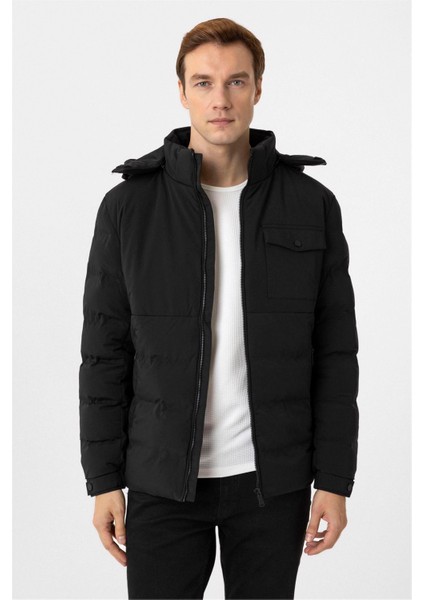 Siyah Slim Kapitone Mont fiyatları