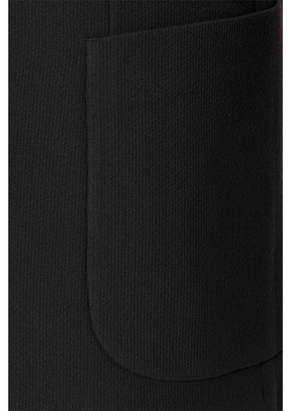 Siyah Slim Fit Sivri Yaka 6 Drop Ceket modelleri