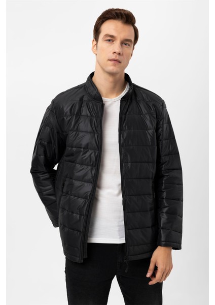 Siyah Slim Kapitone Mont modelleri